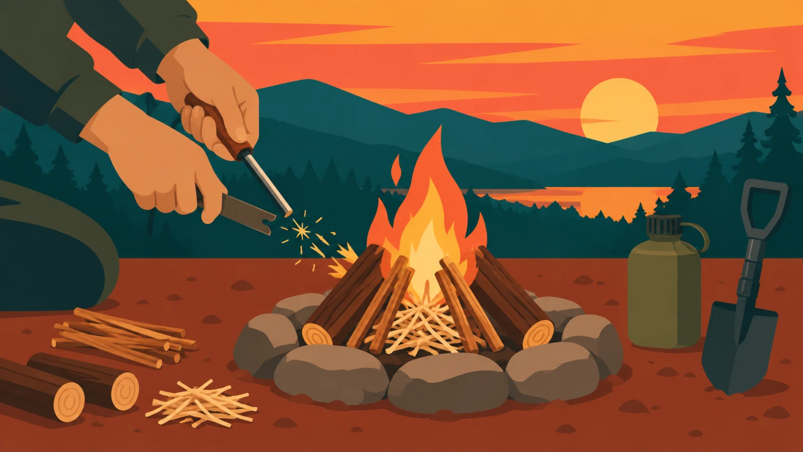 Faire un feu en extérieur : technique et réglementation en France