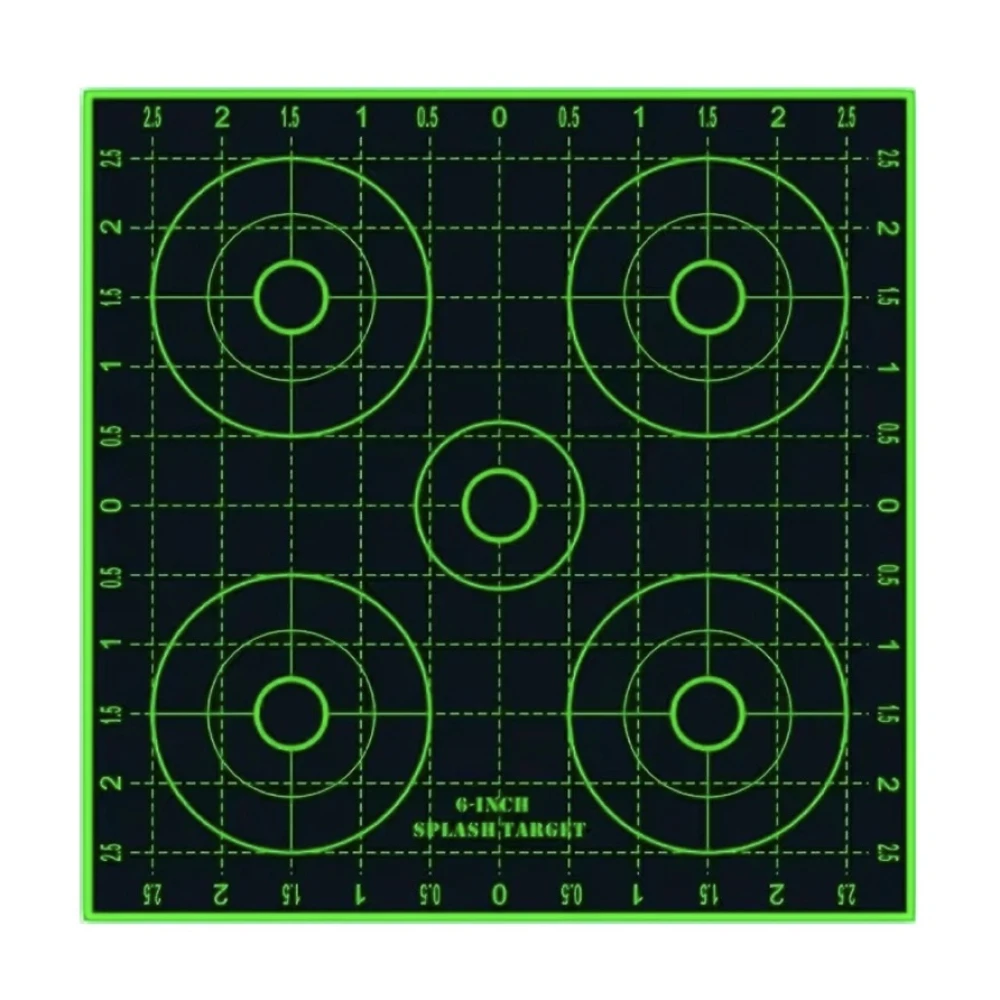 20 Cibles Carrées Fluorescentes 15.24cm à Grille de Réglage et Multipoints