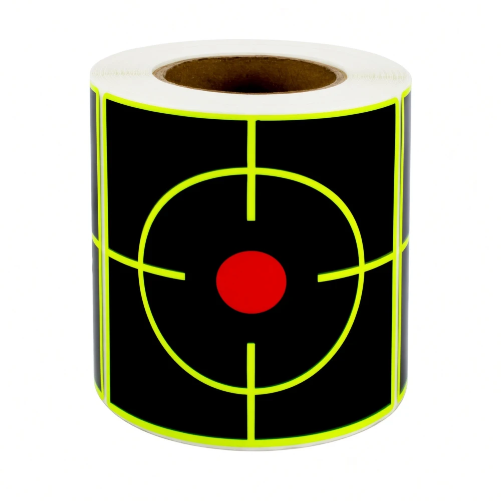 200 Cibles Carrées Viseur 76mm Fluorescentes Splatter Tir Précision Autocollantes