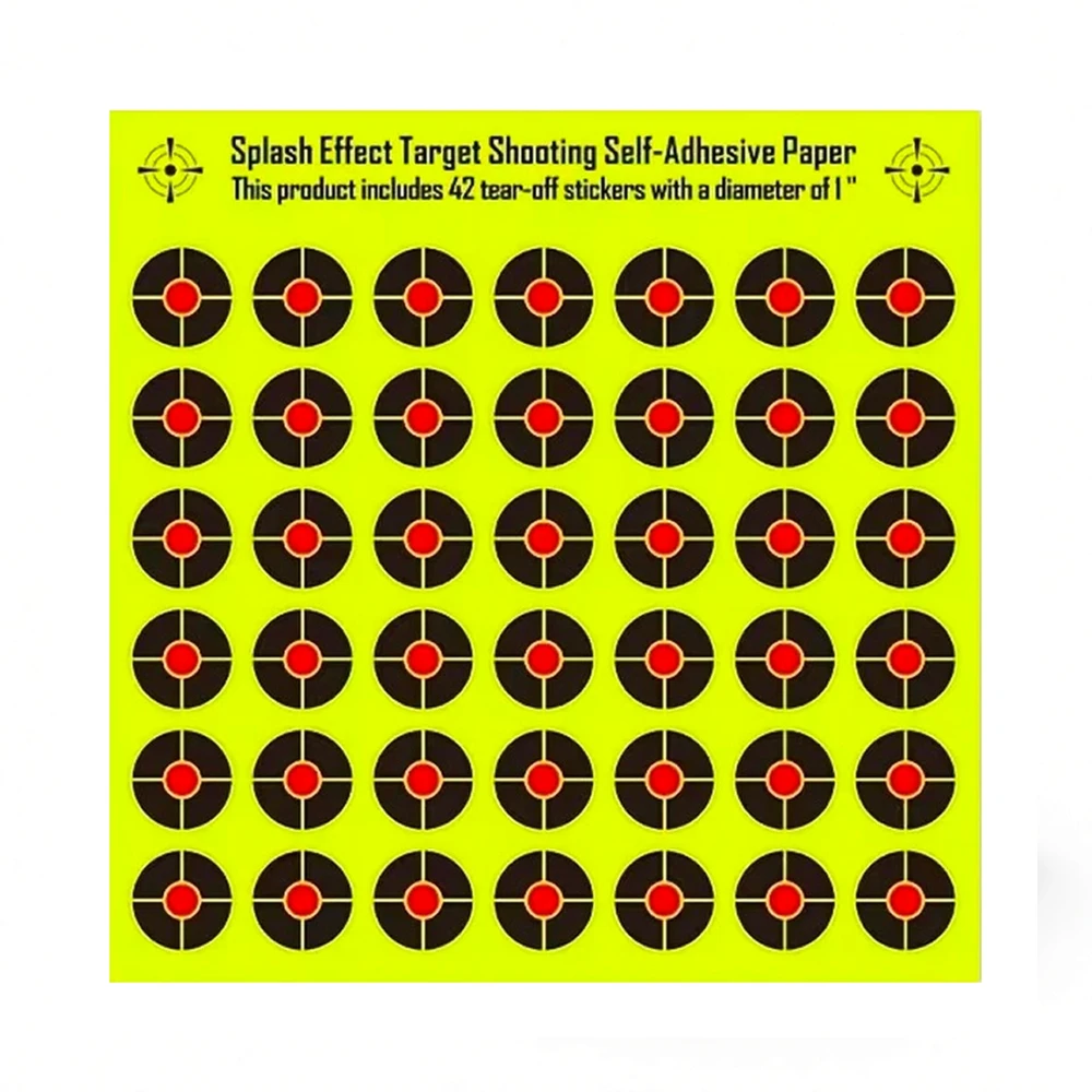 25 planches de 42 cibles autocollantes fluorescentes 20 x 20 cm