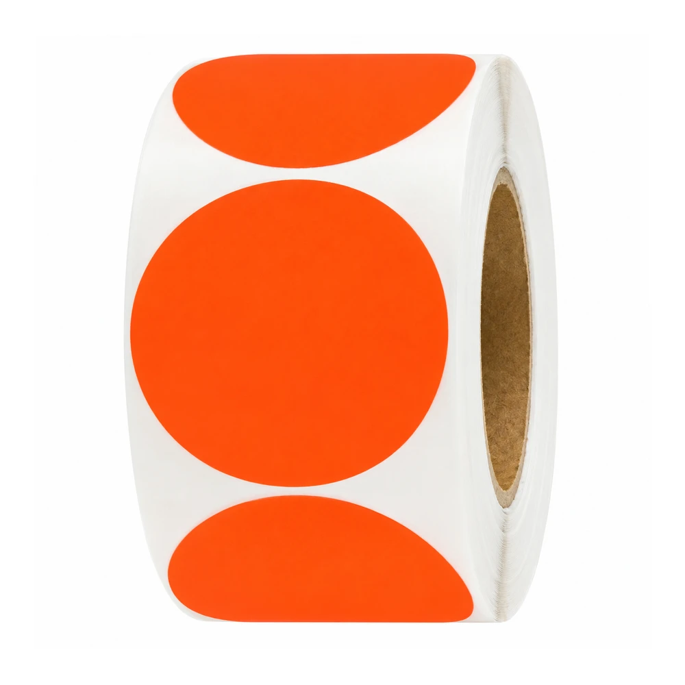 300 Pastilles Rondes Orange Fluo 38mm