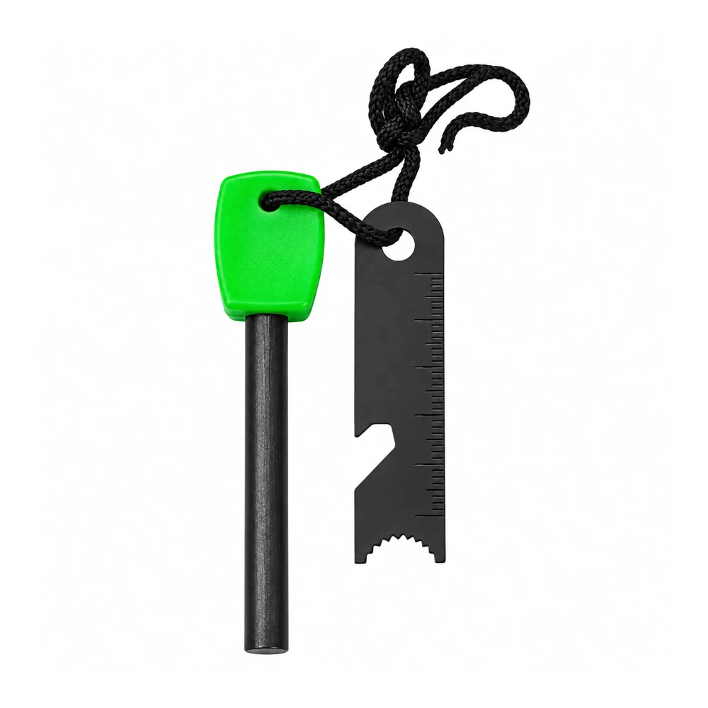 Allume-Feu de Survie Magnésium Vert 9,5 cm
