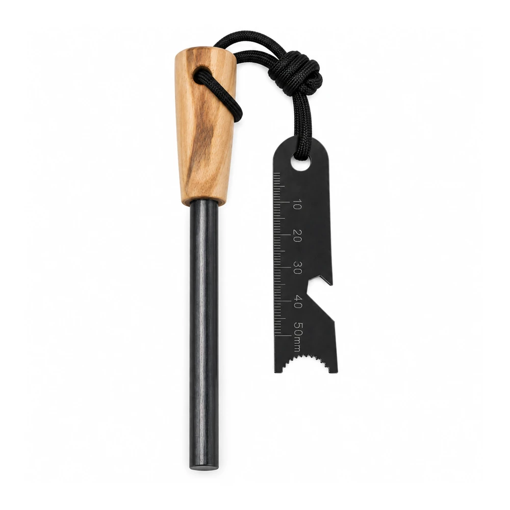 Allume-Feu Ferro à Manche Bois, 12 cm