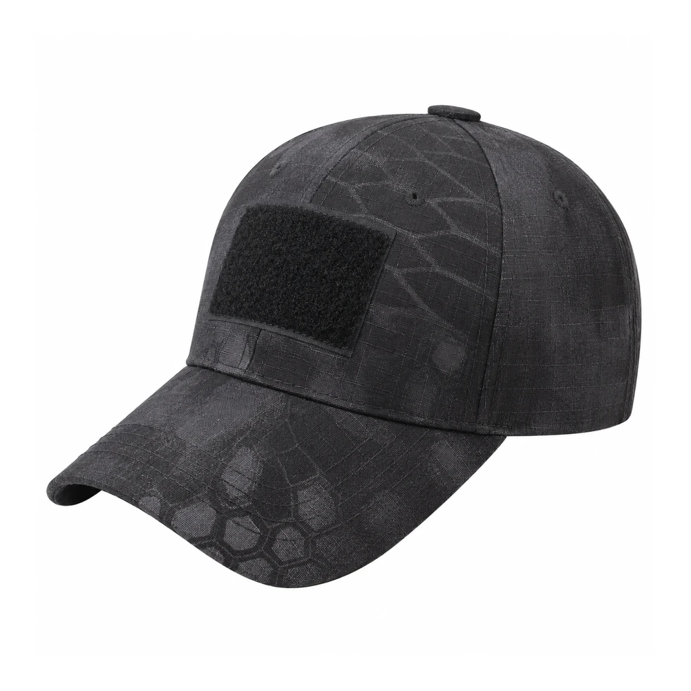 Casquette Baseball Camouflage Black Python Unisexe Sport Outdoor Polyester