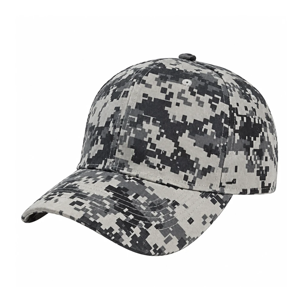 Casquette Baseball Camouflage Numérique Gris
