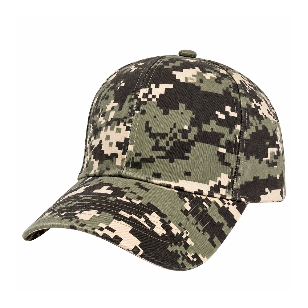 Casquette Baseball Camouflage Numérique Vert