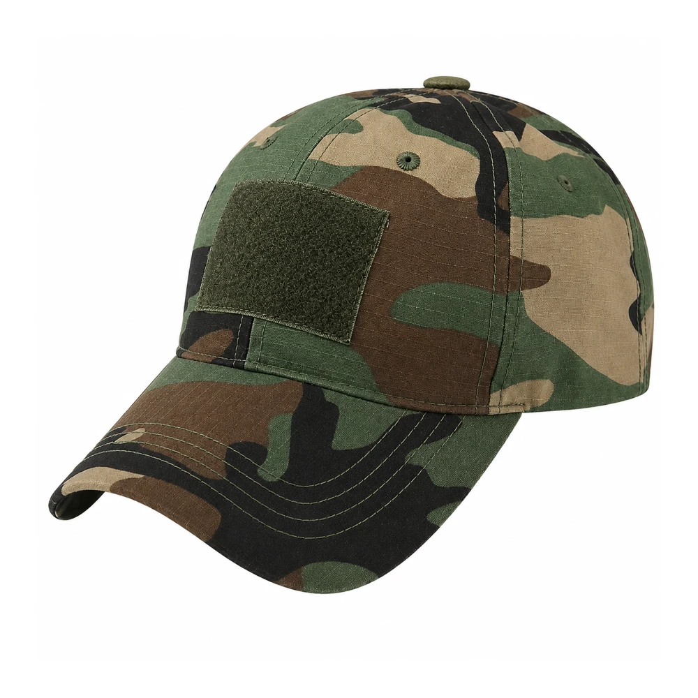 Casquette Baseball Camouflage Woodland Unisexe Sport Outdoor Polyester