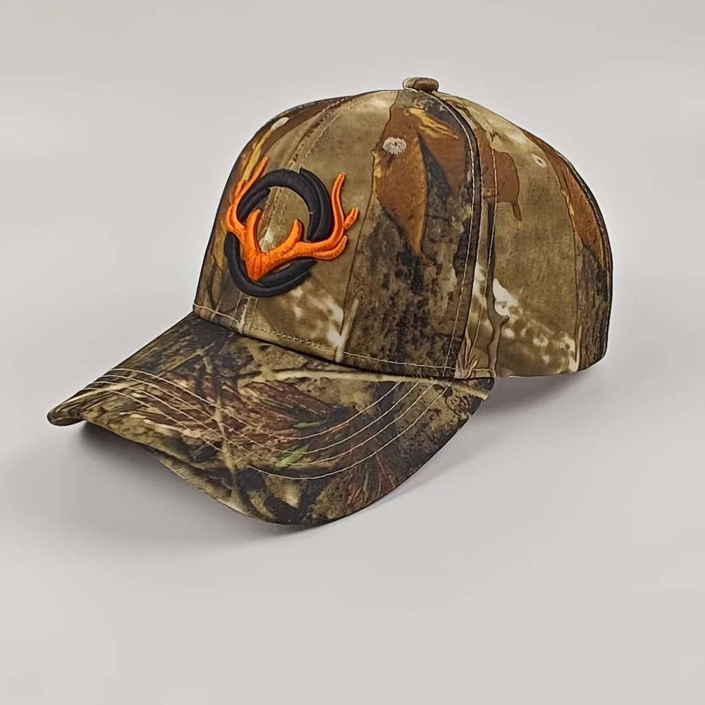Casquette de Chasse Camouflage Broderie Bois de Cerf Unisexe 4 Saisons