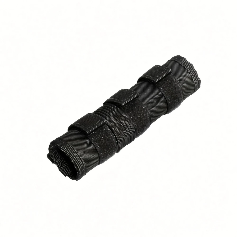 Housse de silencieux noire en nylon résistant - protection tactique pour modérateur de son