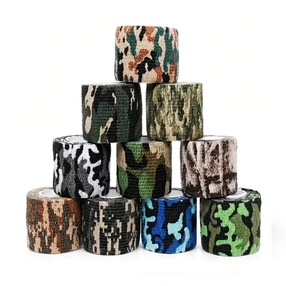 Lot de 10 Rubans Adhésifs Camouflage, Motifs Assortis