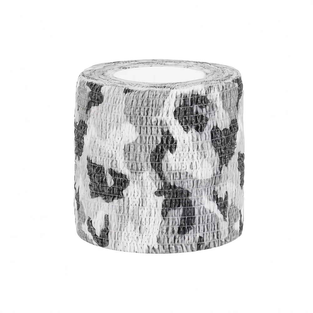 Ruban Adhésif 5cm x 4.5m Sport Camouflage Neige Auto-Agrippant Extensible Outdoor Chasse