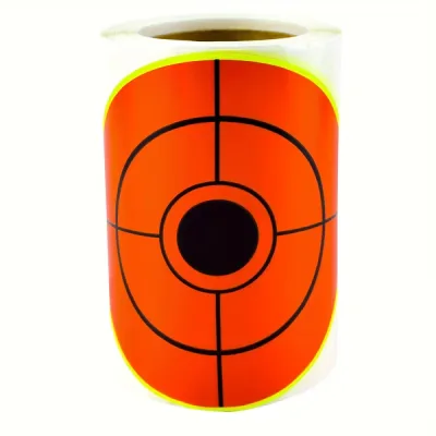 100 Cibles Rondes Orange 10cm Fluorescentes Splatter Tir Précision Autocollantes