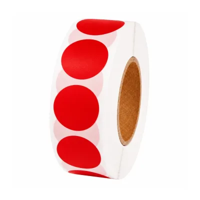 1000 Pastilles Rondes Rouges 13mm
