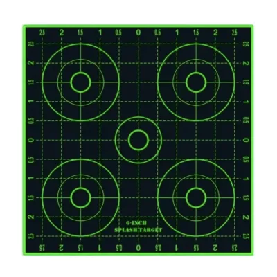 20 Cibles Carrées Fluorescentes 15.24cm à Grille de Réglage et Multipoints