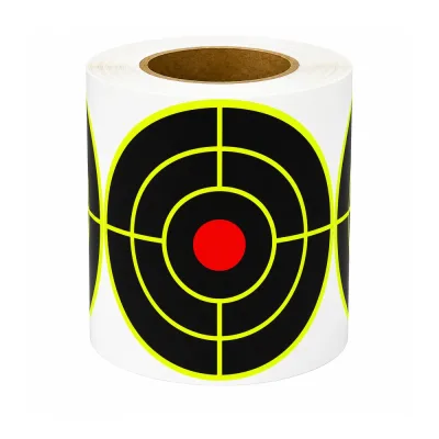 Lot 200 Cibles Autocollantes Réactives Rondes 76 mm Fluorescentes Entraînement Tir