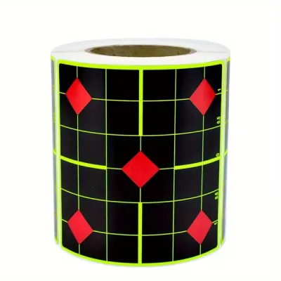 200 Cibles Réactives Carrées 5 Losanges 76mm Fluorescentes Autocollantes