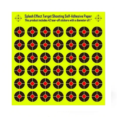 25 planches de 42 cibles autocollantes fluorescentes 20 x 20 cm