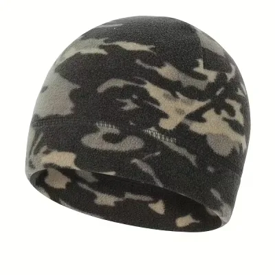 Bonnet Polaire Camouflage Scorpion Noir Unisexe Polyester