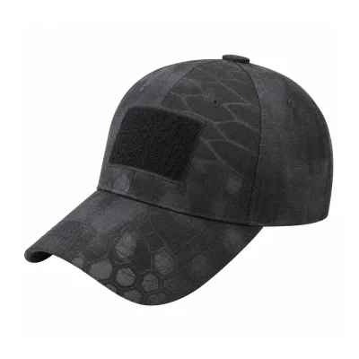 Casquette Baseball Camouflage Black Python Unisexe Sport Outdoor Polyester