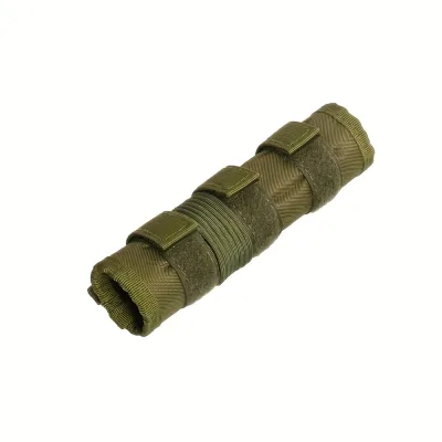 Housse de silencieux verte en nylon résistant - protection tactique pour modérateur de son