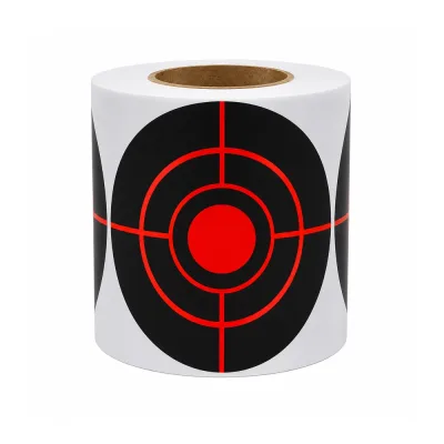 Lot 250 Cibles Autocollantes Rouges Réactives Rondes 76mm Fluorescentes