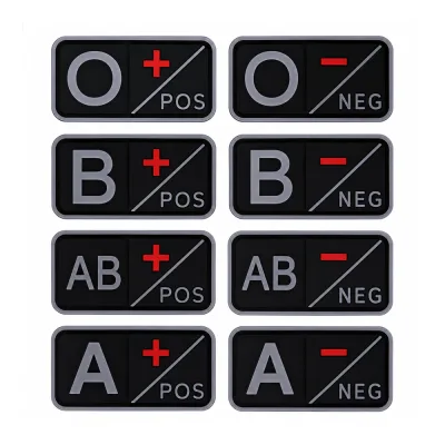 Patch Groupe Sanguin PVC 3D