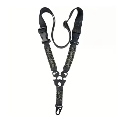 Sangle Tactique 1 Point Paracorde 3 Brins Camo Gris