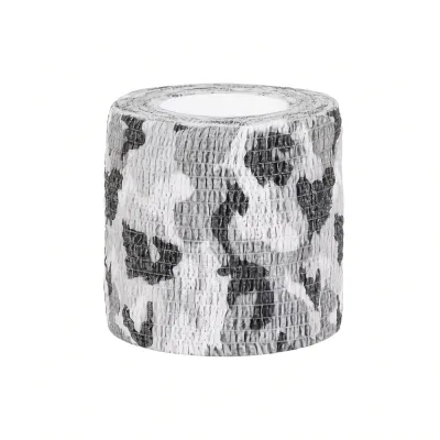 Ruban Adhésif 5cm x 4.5m Sport Camouflage Neige Auto-Agrippant Extensible Outdoor Chasse